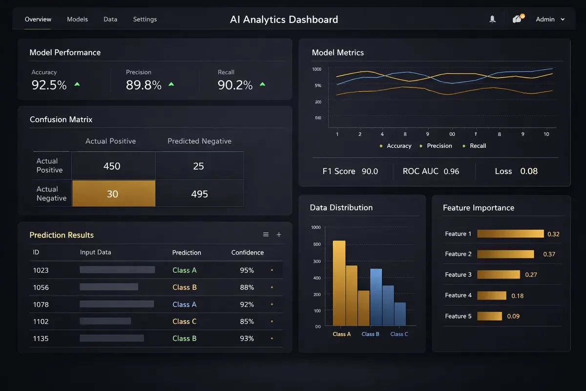 AI Dashboard UI